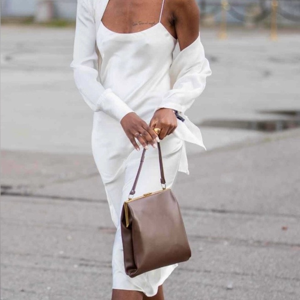 Aritzia Wilfred white slip dress